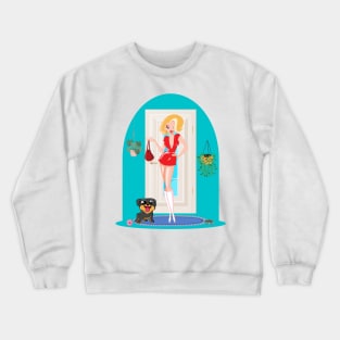 Just A Girl Who Loves Fashion And Animals Crewneck Sweatshirt